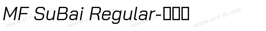 MF SuBai Regular字体转换